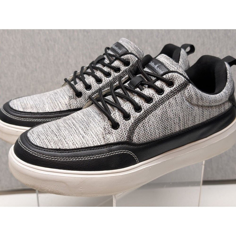 OrthoComfort Mens 11 Casual Sneakers Shoes Gray Black EU 44 EUC